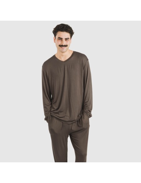 Pigiama lungo viscosa uomo tinta unita Pigiama lungo viscosa uomo tinta unita