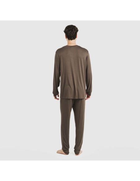 Pigiama lungo viscosa uomo tinta unita Pigiama lungo viscosa uomo tinta unita