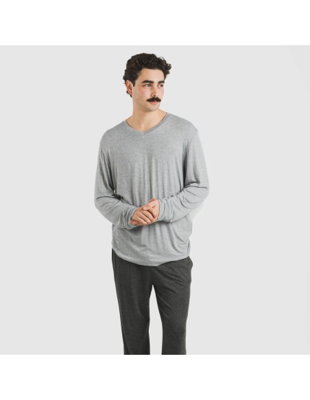 Pigiama lungo viscosa uomo tinta unita Pigiama lungo viscosa uomo tinta unita