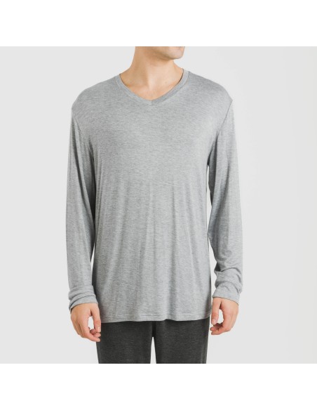 Pigiama lungo viscosa uomo tinta unita Pigiama lungo viscosa uomo tinta unita