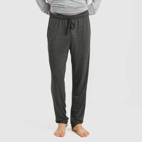 Pigiama lungo viscosa uomo tinta unita