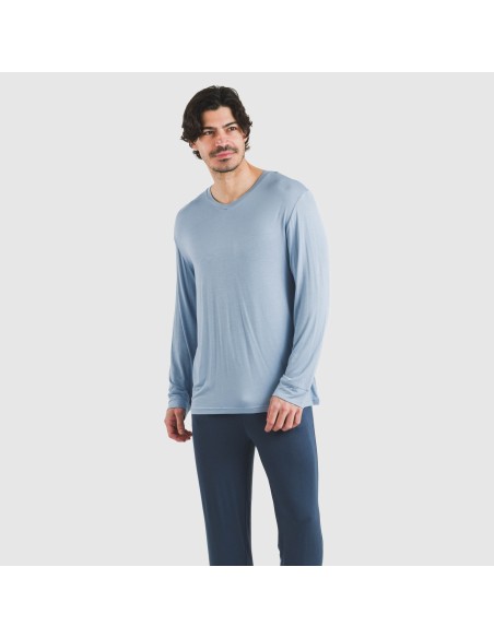 Pigiama lungo viscosa uomo tinta unita Pigiama lungo viscosa uomo tinta unita