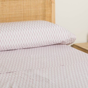 Set di lenzuola cotone Espiga malva