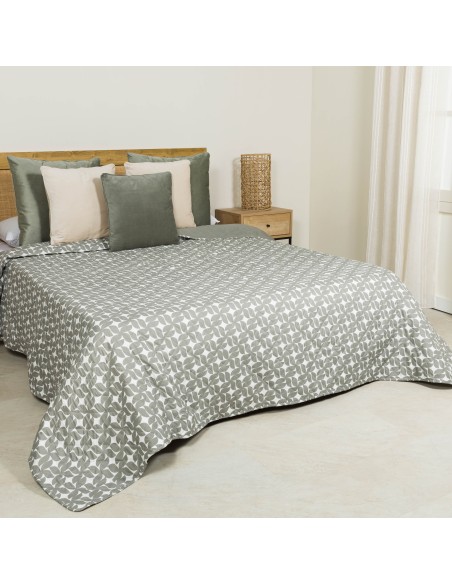 Copriletto bouti Keira verde salvia