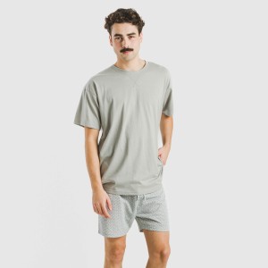 Pigiama corto cotone uomo Sassy verde
