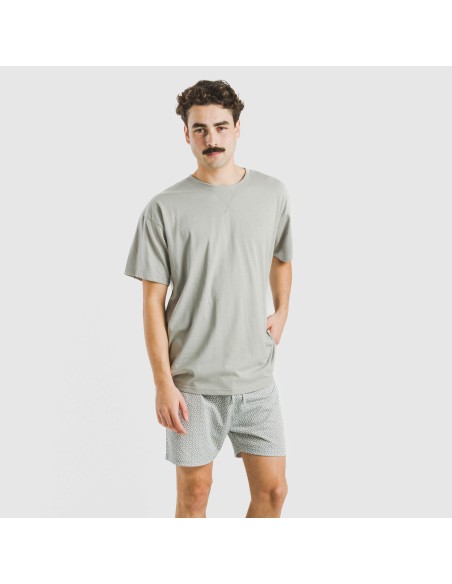 Pigiama corto cotone uomo Sassy verde Pigiama corto cotone uomo Sassy verde