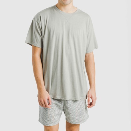 Pigiama corto cotone uomo Sassy verde