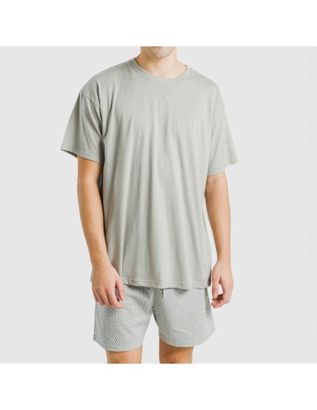 Pigiama corto cotone uomo Sassy verde Pigiama corto cotone uomo Sassy verde