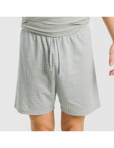 Pigiama corto cotone uomo Sassy verde Pigiama corto cotone uomo Sassy verde