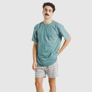 Pigiama corto cotone uomo Arpani verde veronese 2