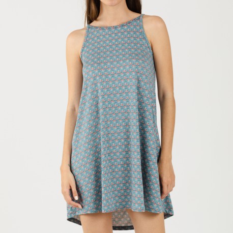 Vestito con spalline soft Hello indaco