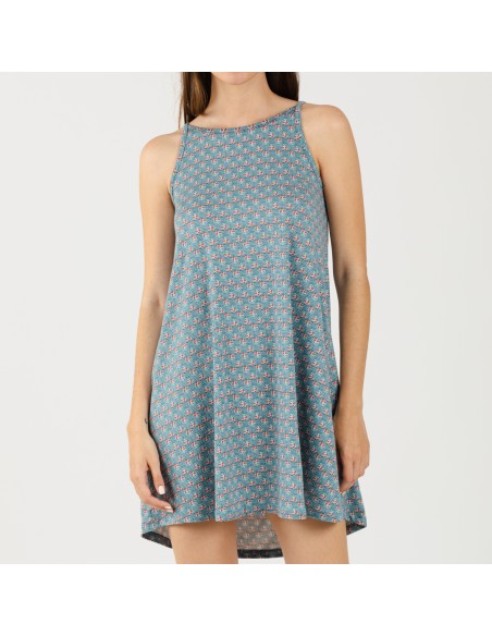 Vestito con spalline soft Hello indaco