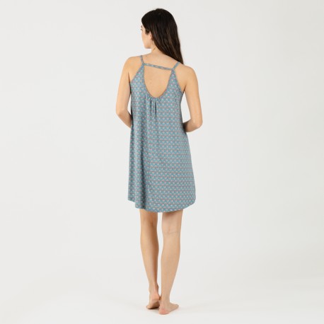 Vestito con spalline soft Hello indaco