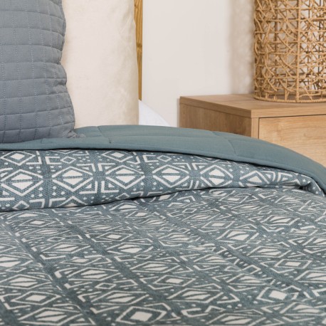 Copriletto jacquard ciniglia Tiberio New verde veronese - 120gr