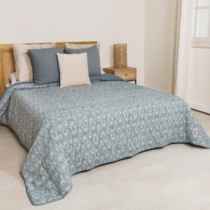 Copriletto jacquard ciniglia Tiberio verde veronese - 120gr