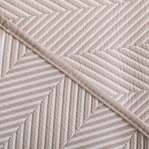 Copriletto doppio tessuto jacquard Delta topo 2