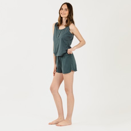 Set sportivo corto donna verde acqua