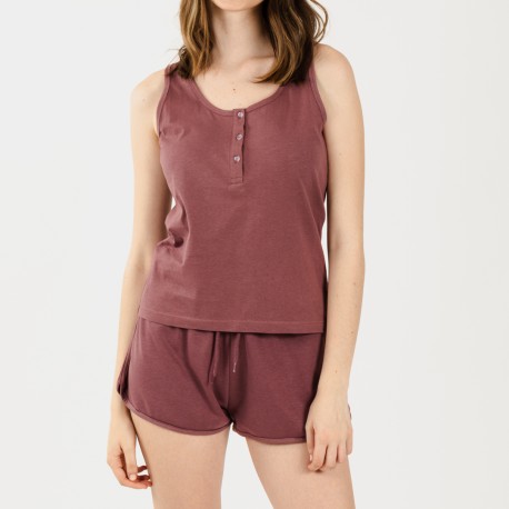 Set sportivo corto donna melanzana