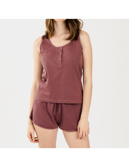 Set sportivo corto donna melanzana Set sportivo corto donna melanzana