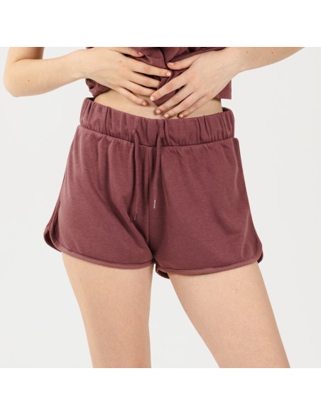 Set sportivo corto donna melanzana Set sportivo corto donna melanzana