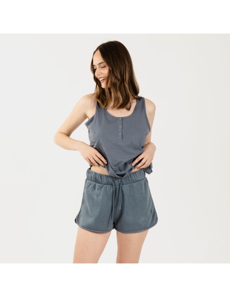 Set sportivo corto donna indaco