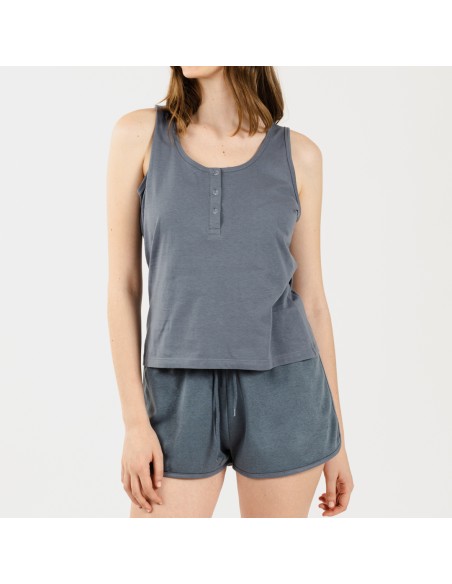 Set sportivo corto donna indaco