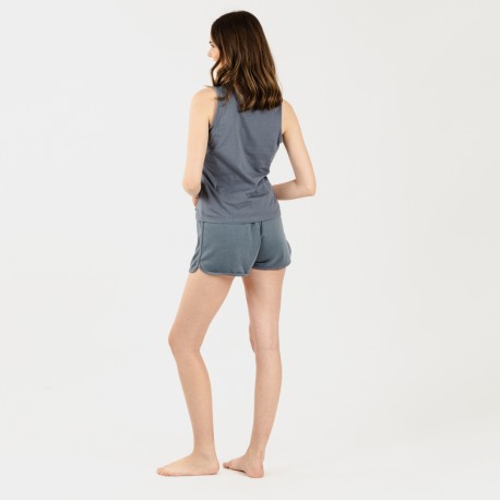 Set sportivo corto donna indaco