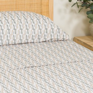 Set di lenzuola cotone Peris verde salvia