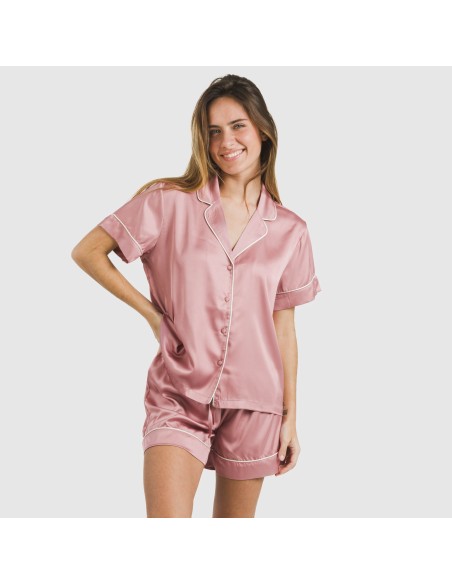 Pigiama corto mezza manica Raso Friday tinta unita