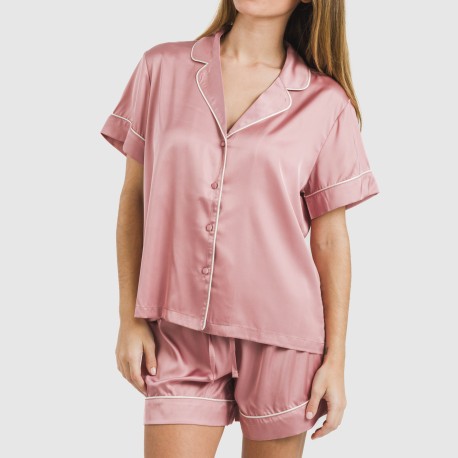 Pigiama corto mezza manica Raso Friday tinta unita