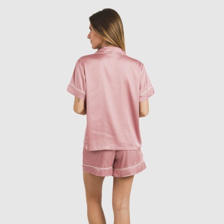 Pigiama corto mezza manica Raso Friday tinta unita