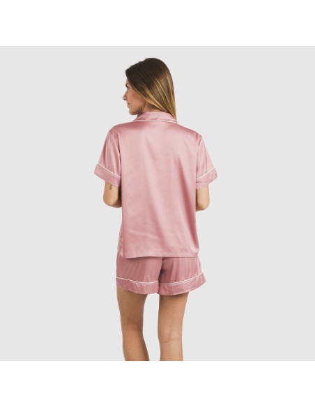 Pigiama corto mezza manica Raso Friday tinta unita