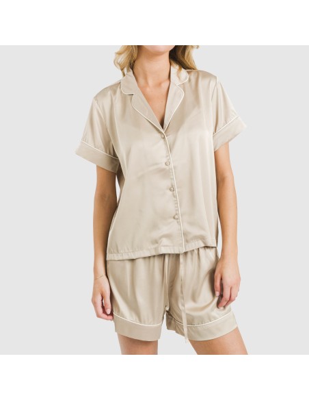 Pigiama corto mezza manica Raso Friday tinta unita
