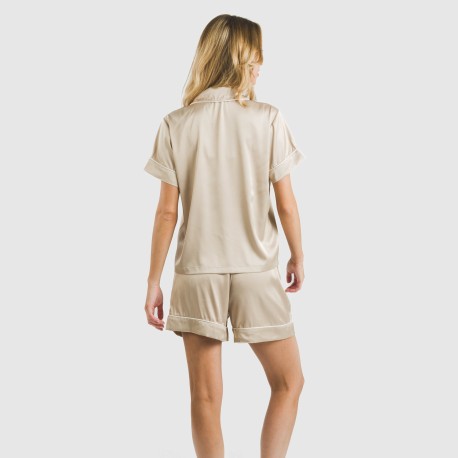 Pigiama corto mezza manica Raso Friday tinta unita