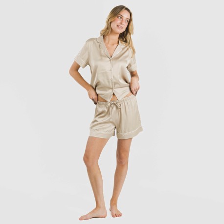 Pigiama corto mezza manica Raso Friday tinta unita