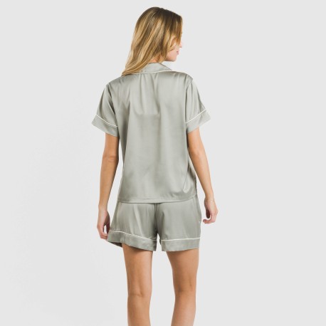 Pigiama corto mezza manica Raso Friday tinta unita