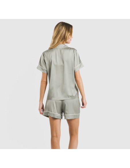 Pigiama corto mezza manica Raso Friday tinta unita