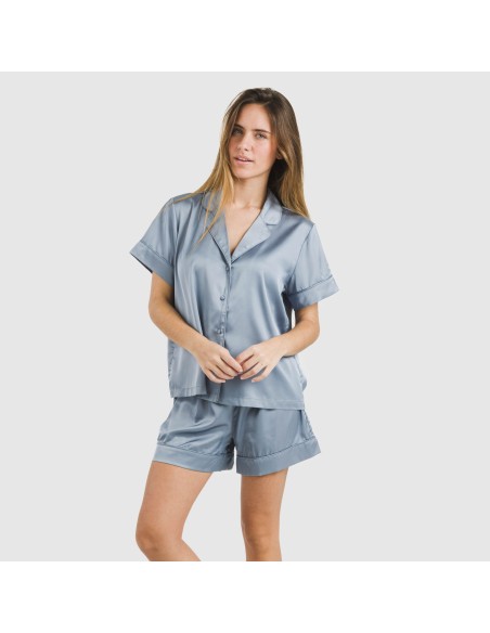 Pigiama corto mezza manica Raso Friday tinta unita