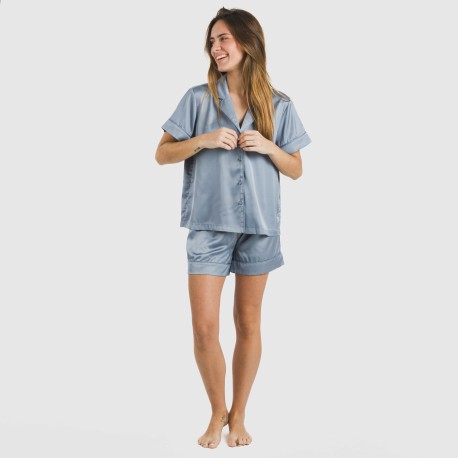 Pigiama corto mezza manica Raso Friday tinta unita