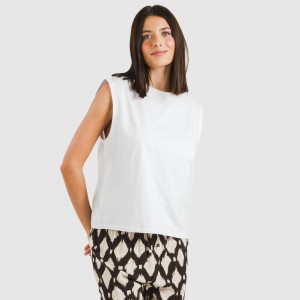 Canotta donna cotone tinta unita 2