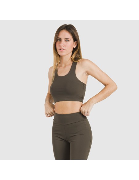 Top sportivo tecnico tinta unita