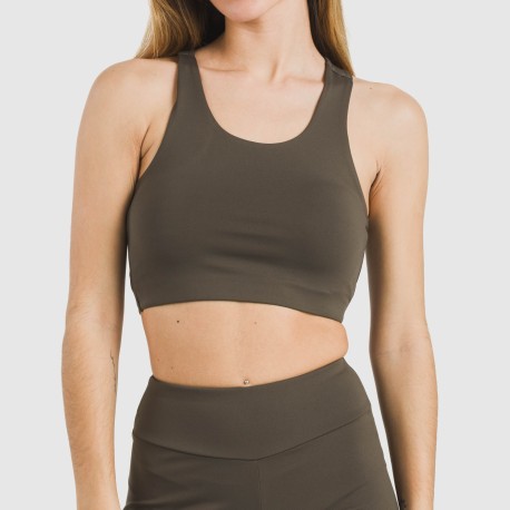 Top sportivo tecnico tinta unita