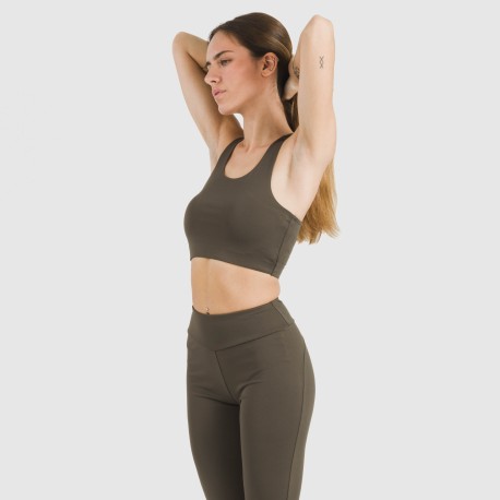 Top sportivo tecnico tinta unita