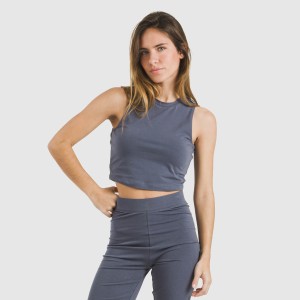 Top sportivo cotone tinta unita