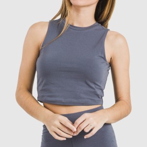 Top sportivo cotone tinta unita 2