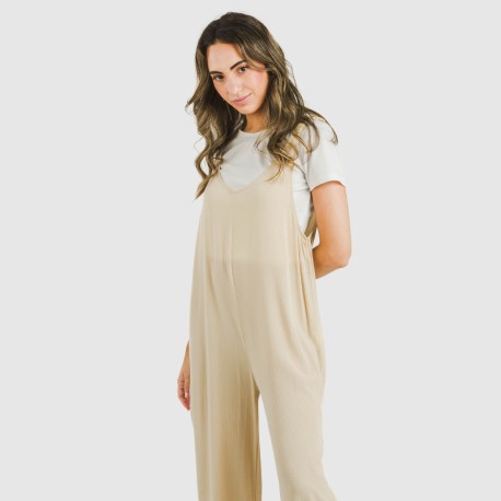 Tuta lunga donna viscosa bambula tinta unita