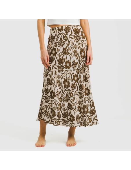 Gonna midi viscosa bambula Alexis marrone Gonna midi viscosa bambula Alexis marrone