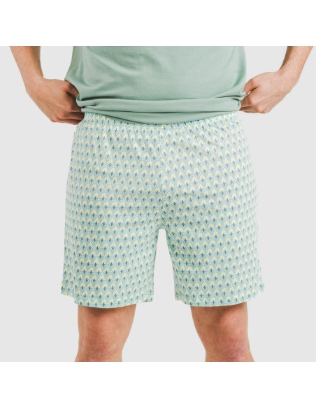 Pigiama corto cotone uomo Olimpo verde veronese