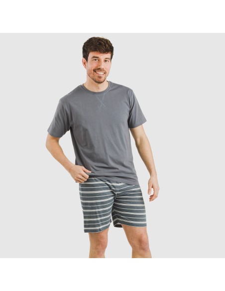 Pigiama corto cotone uomo Raya Gastur indaco