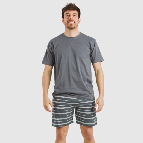 Pigiama corto cotone uomo Raya Gastur indaco